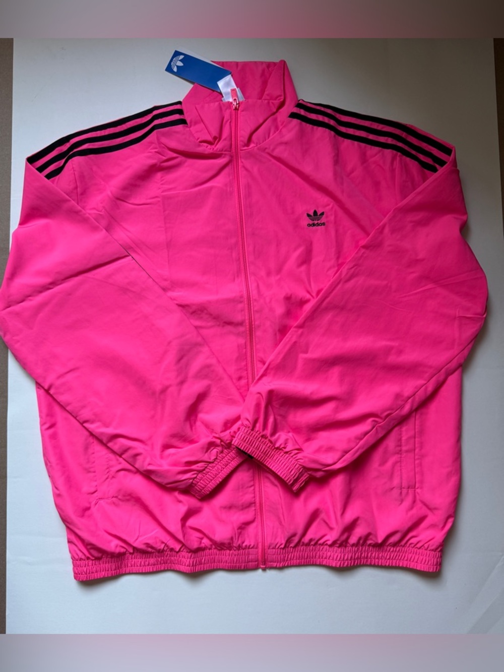 adidas Women's Oversized/Lightweight Firebird Track Jacket -Lucid Pink JV7489 - Picture 6 of 9